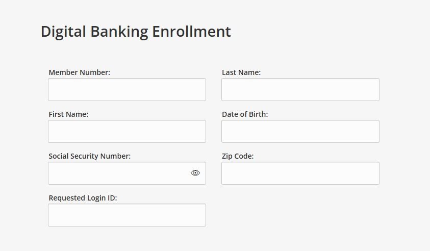Digital Banking Registration Form